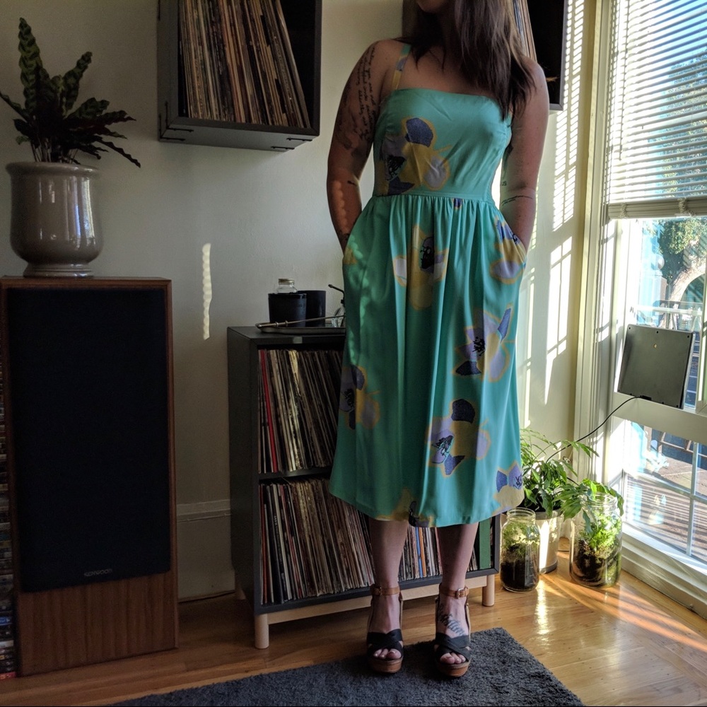 Corey Lynn Calter for Anthropologie Floral Midi Dress - Picture 2 of 3